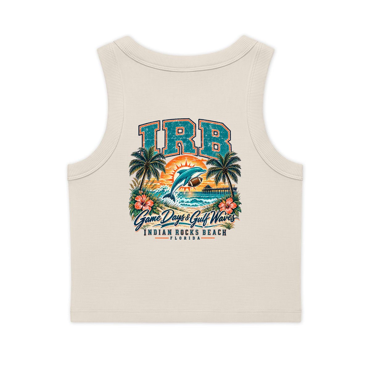 Indian Rocks Beach Dolphin Crop Tank