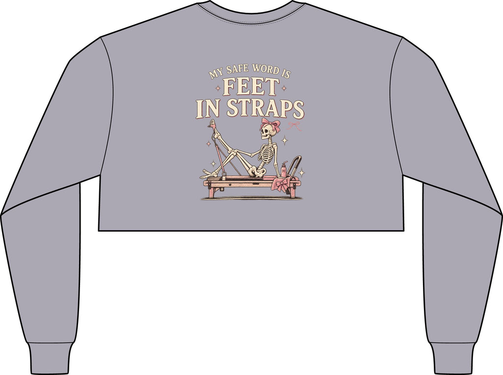 Cropped Long Sleeve Tee, Chest Logo