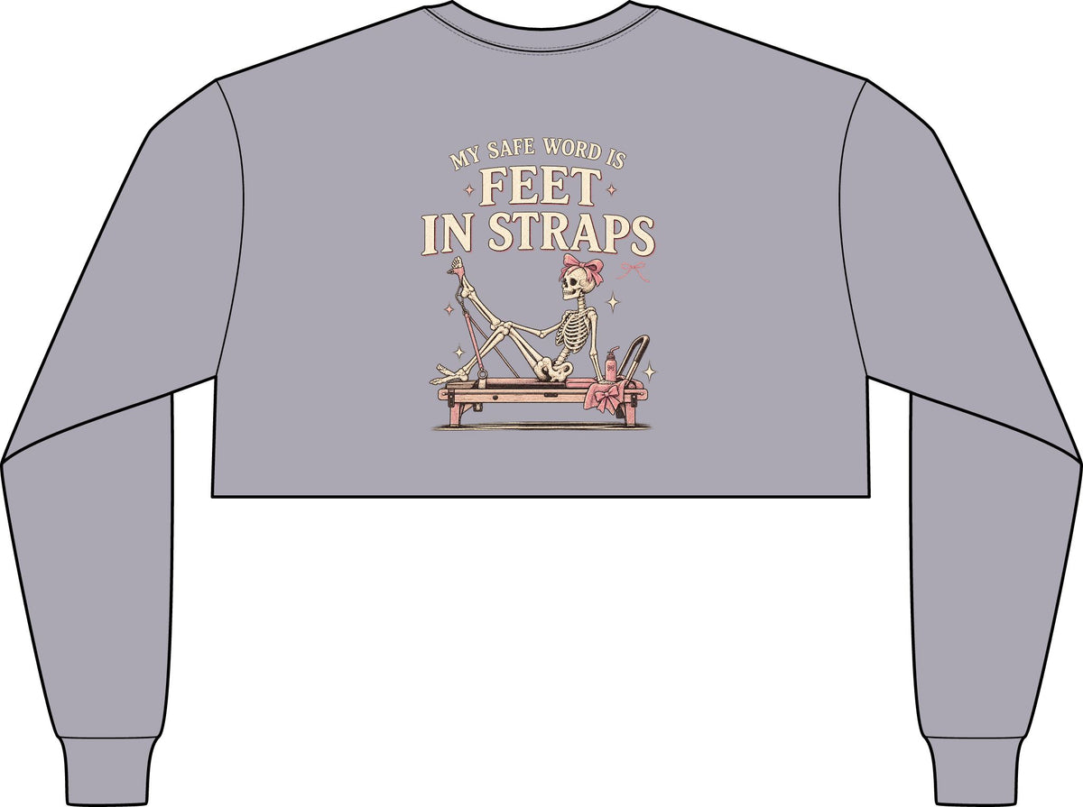 Cropped Long Sleeve Tee, Chest Logo