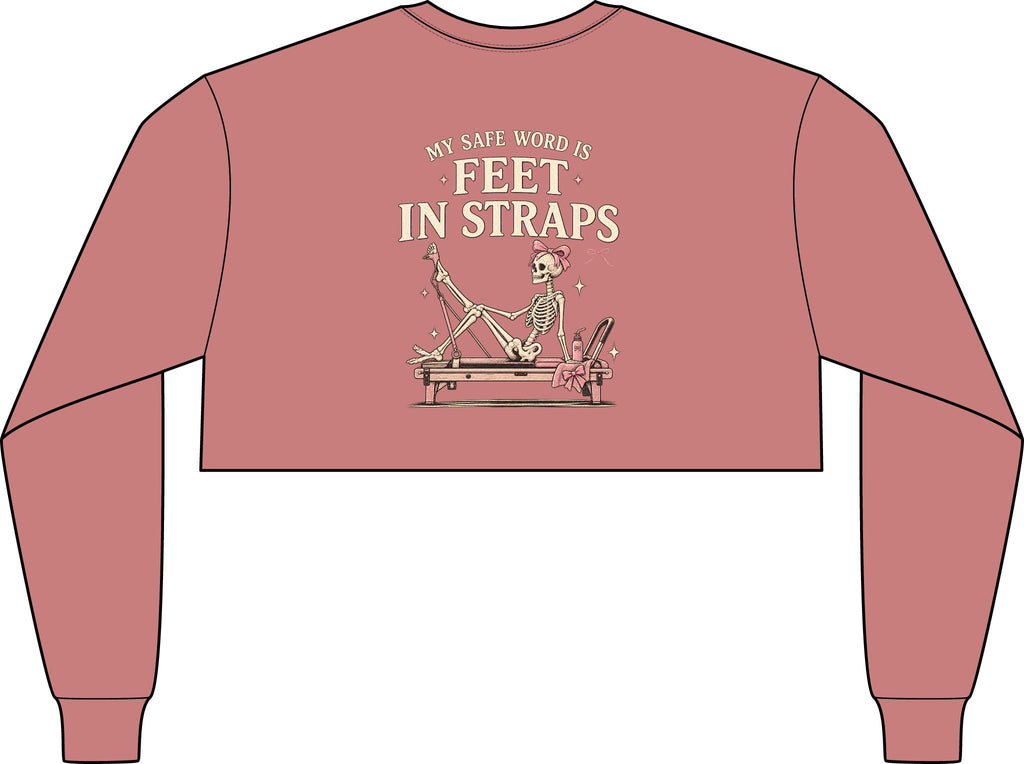 Cropped Long Sleeve Tee, Chest Logo
