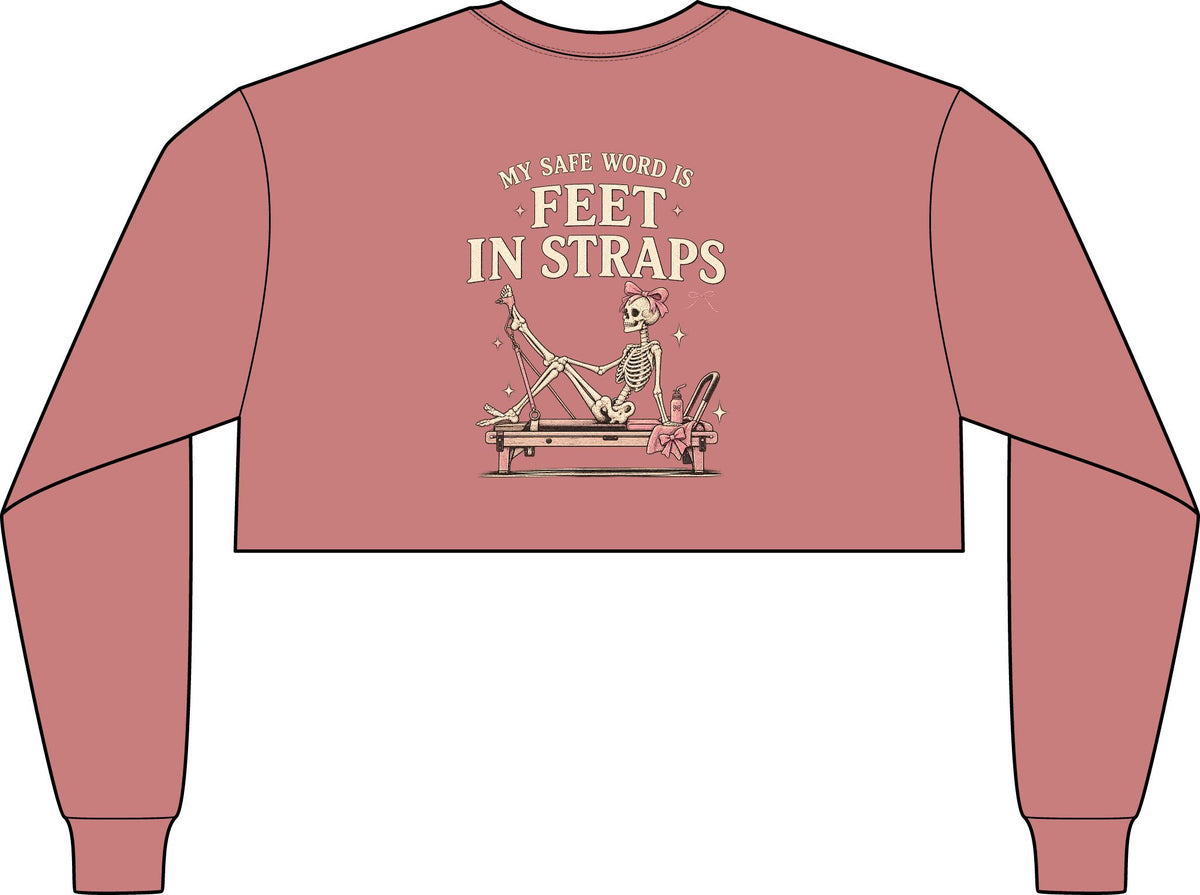 Cropped Long Sleeve Tee, Chest Logo