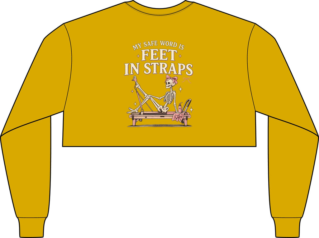 Cropped Long Sleeve Tee, Chest Logo