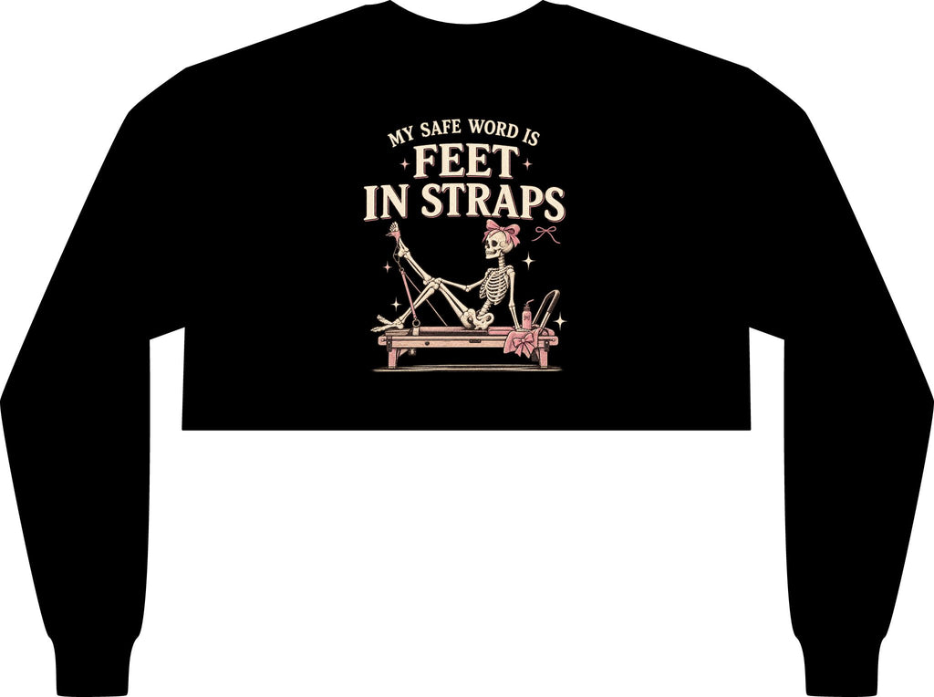 Cropped Long Sleeve Tee, Chest Logo