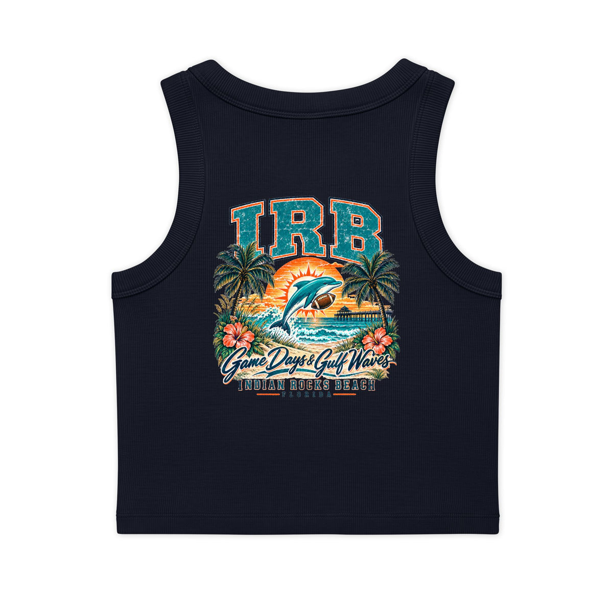 Indian Rocks Beach Dolphin Crop Tank