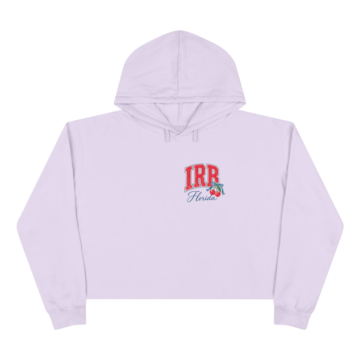 Indian Rocks Beach Florida Cropped Hoodie – Vintage Beach Umbrella & Cherries Design