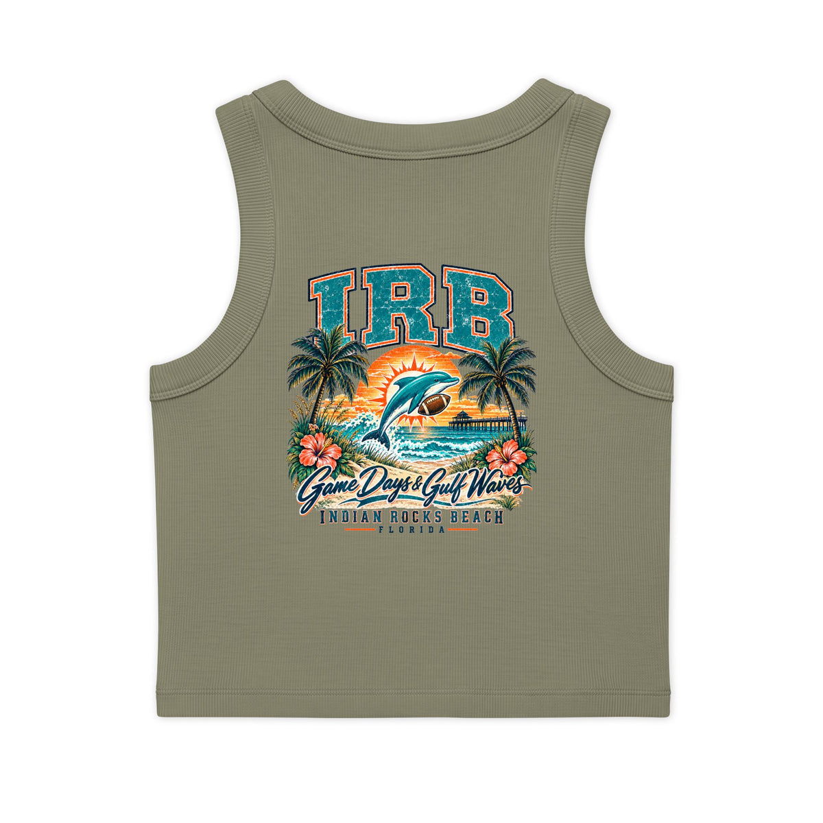 Indian Rocks Beach Dolphin Crop Tank