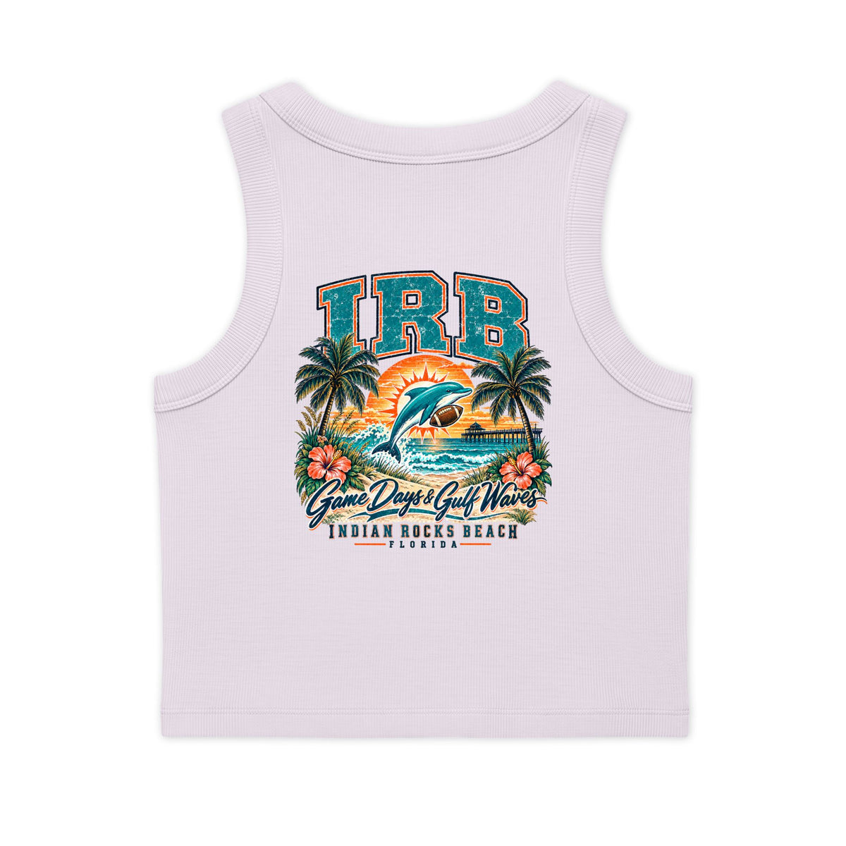 Indian Rocks Beach Dolphin Crop Tank