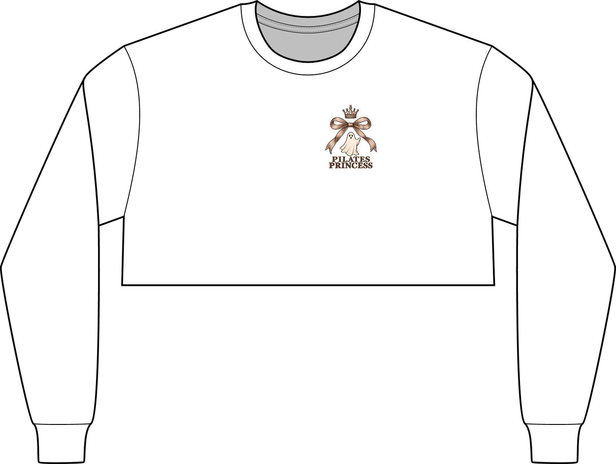Cropped Long Sleeve Tee, Chest Artwork