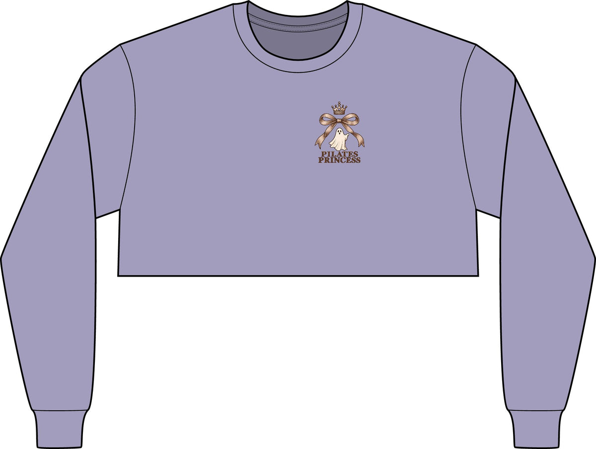 Cropped Long Sleeve Tee, Chest Artwork