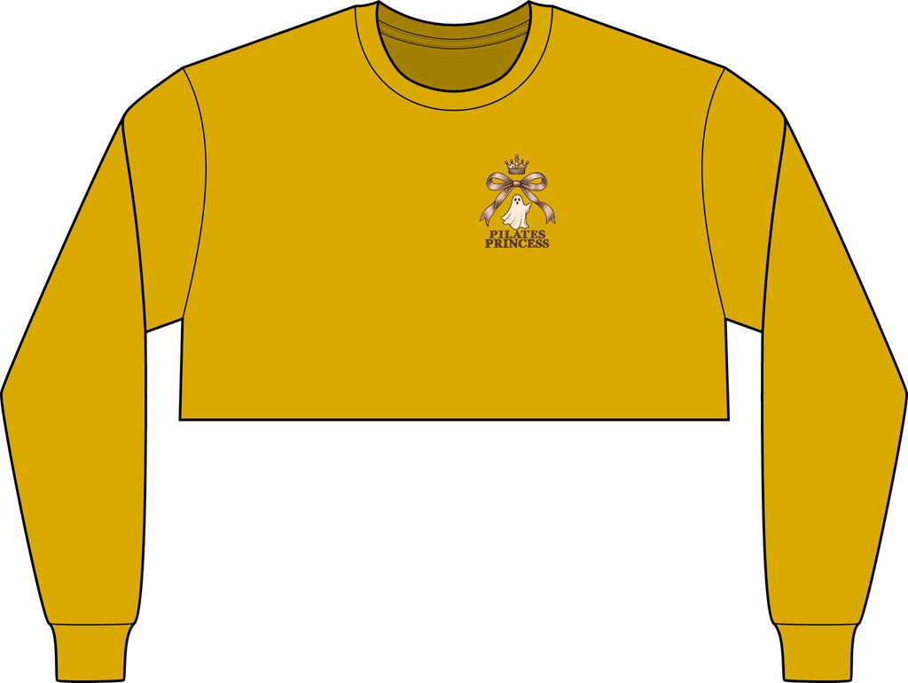 Cropped Long Sleeve Tee, Chest Artwork