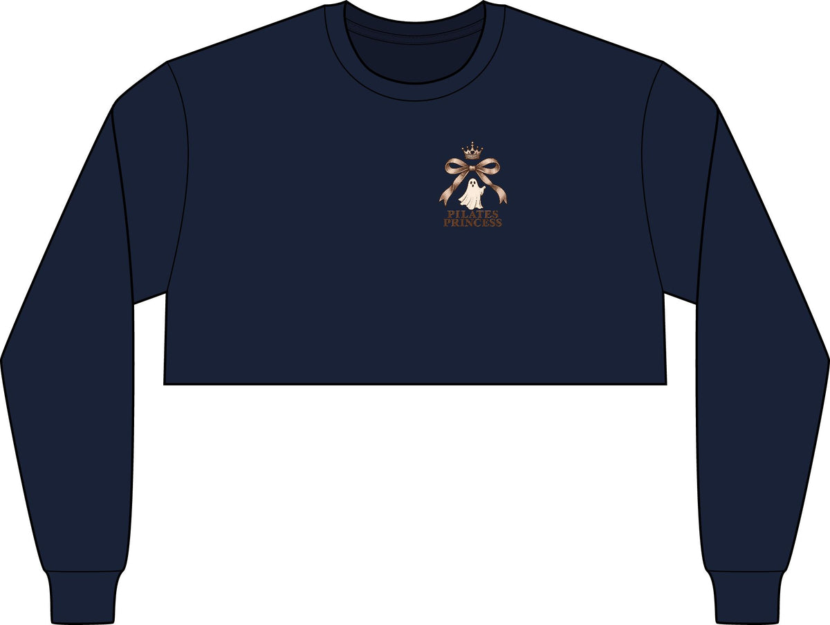 Cropped Long Sleeve Tee, Chest Artwork