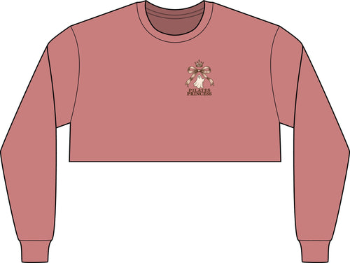 Cropped Long Sleeve Tee, Chest Artwork