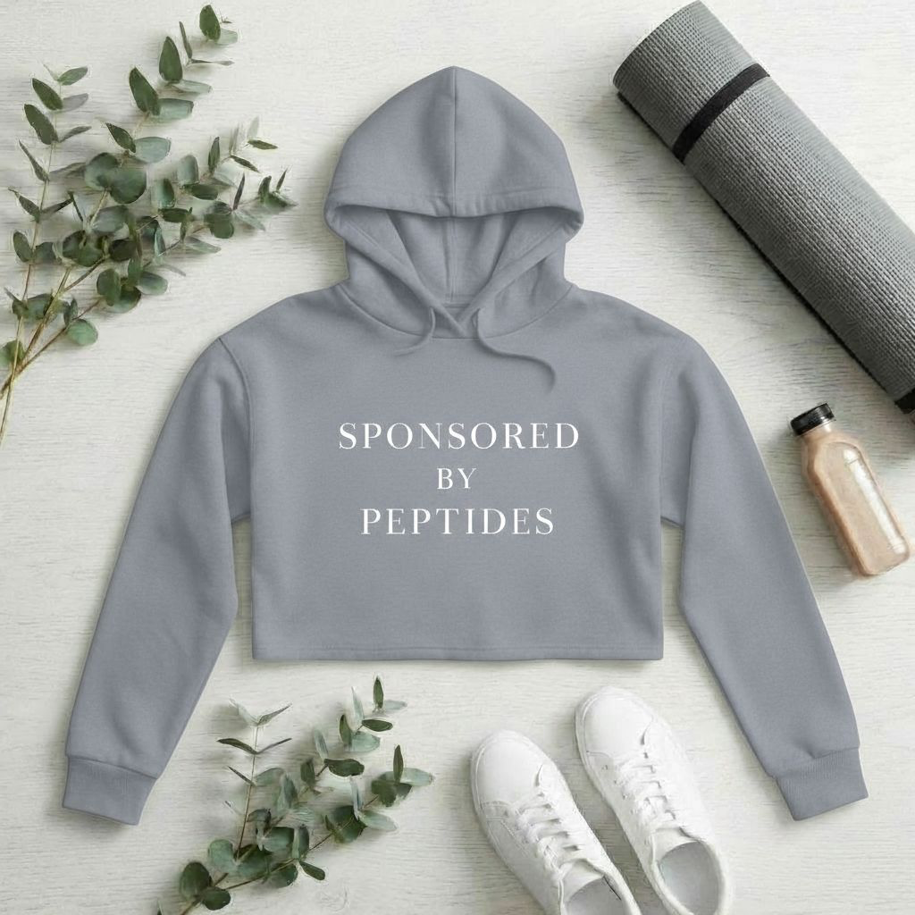 Sponsored by Peptides Cropped Hoodie