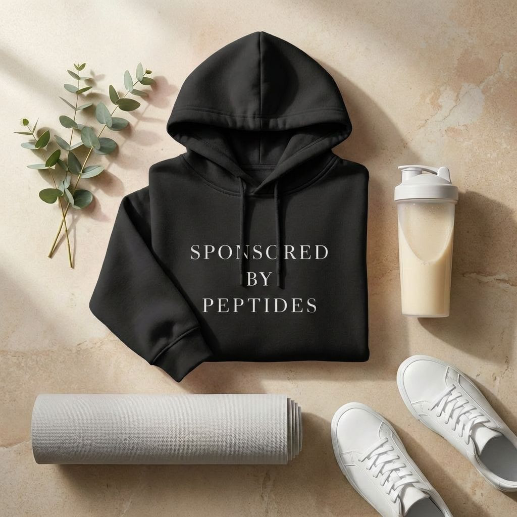 Sponsored by Peptides Cropped Hoodie