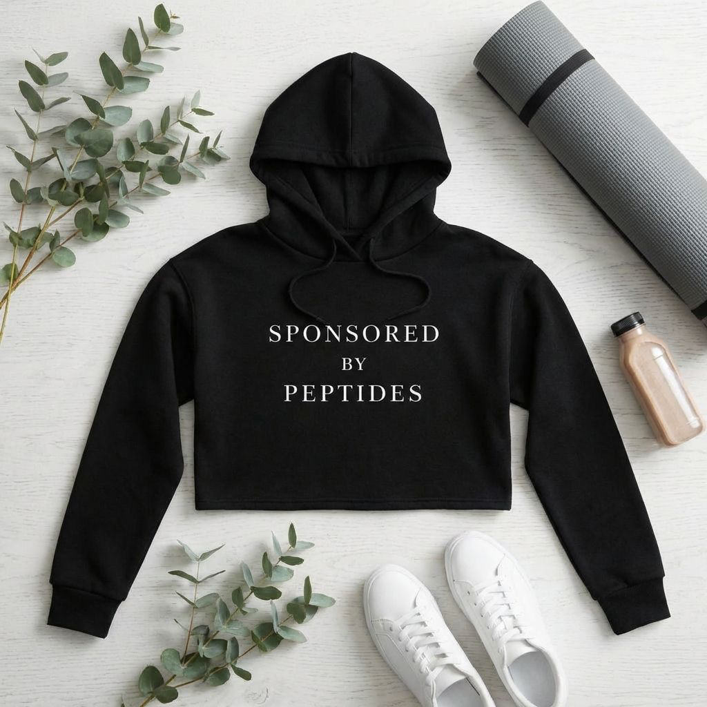 Sponsored by Peptides Cropped Hoodie