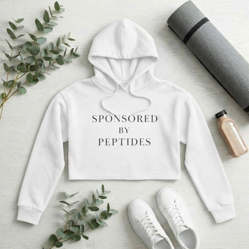 Sponsored by Peptides Cropped Hoodie