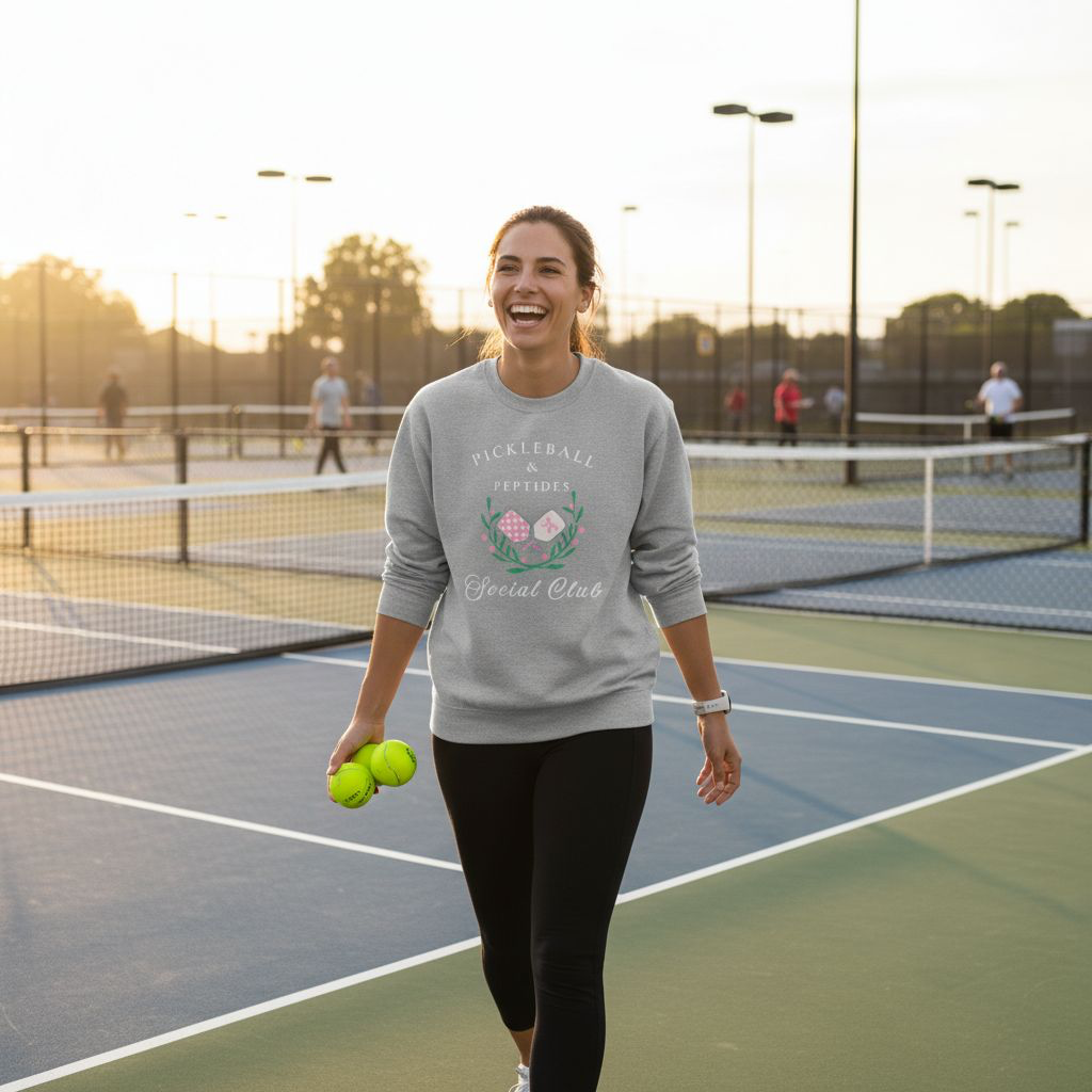 Pickleball & Peptides Social Club Crewneck Sweatshirt