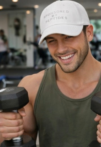 Sponsored by Peptides | Funny Baseball cap | Embroidery