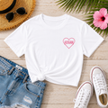 Women's Crop Tee — 'Real Legends Never Die' RIP Retro Pink Graphic