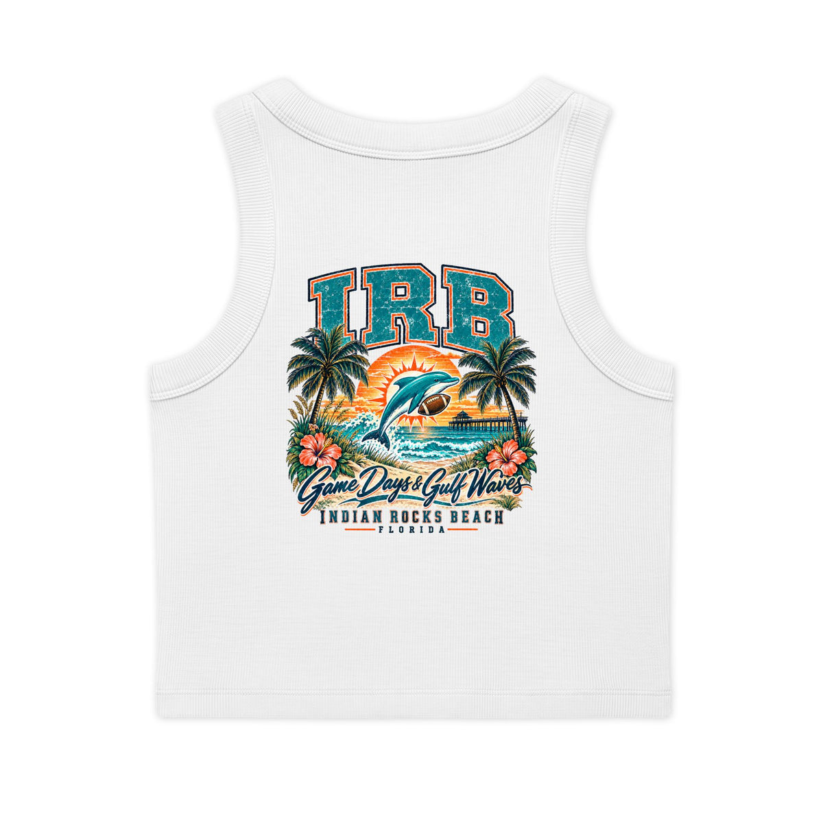Indian Rocks Beach Dolphin Crop Tank