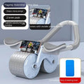 Ab roller with elbow support and digital timer for home gym