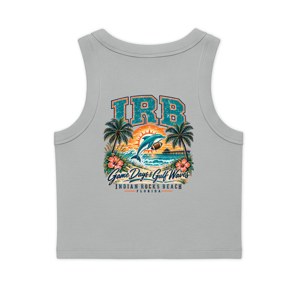 Indian Rocks Beach Dolphin Crop Tank