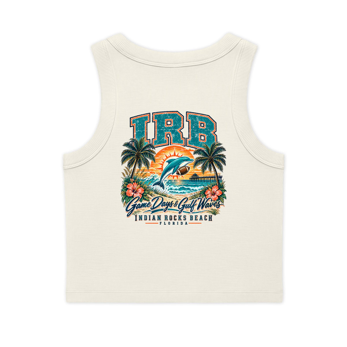 Indian Rocks Beach Dolphin Crop Tank