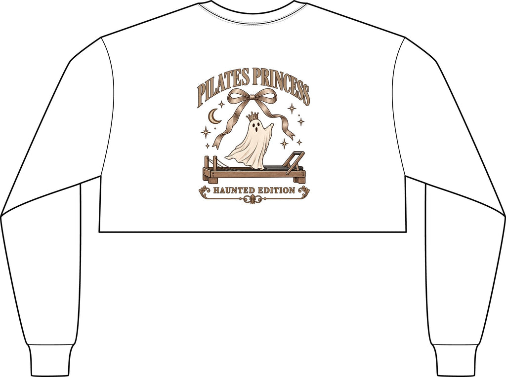 Cropped Long Sleeve Tee, Chest Artwork