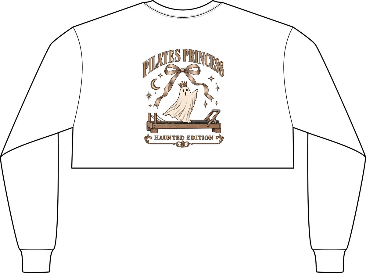 Cropped Long Sleeve Tee, Chest Artwork