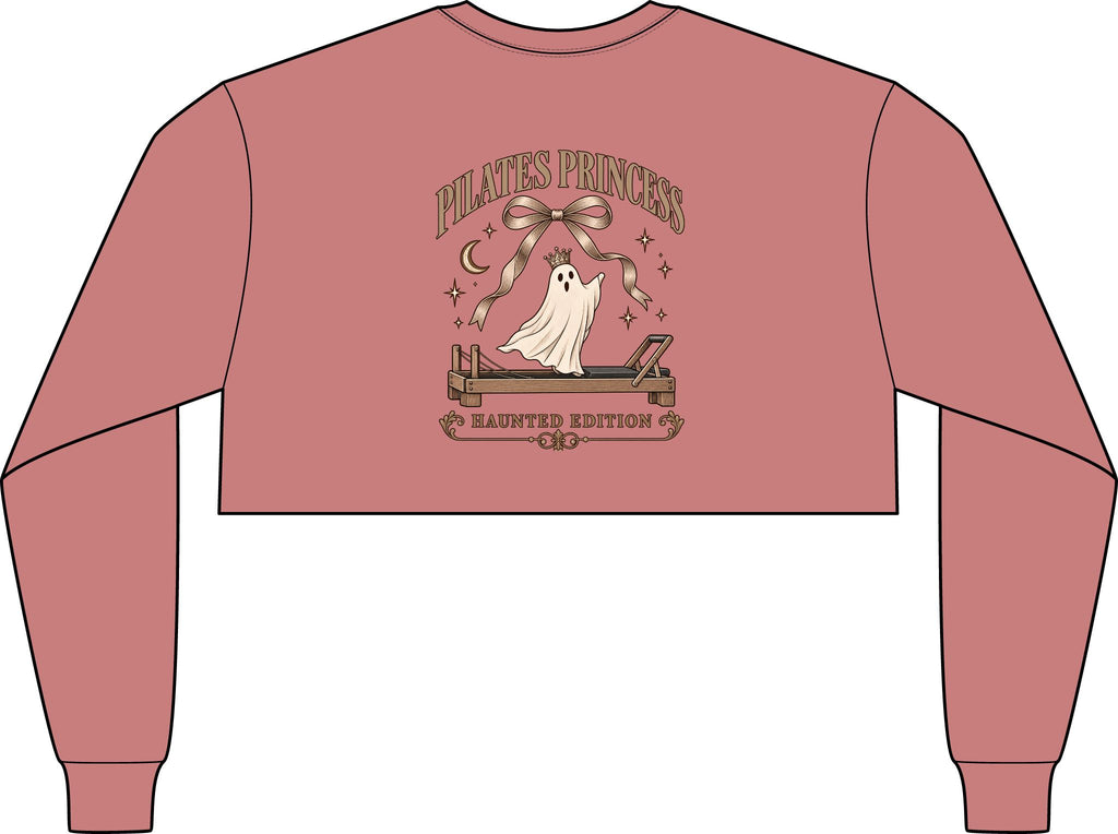 Cropped Long Sleeve Tee, Chest Artwork