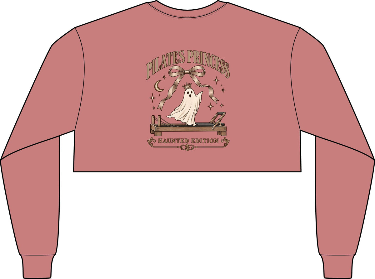 Cropped Long Sleeve Tee, Chest Artwork