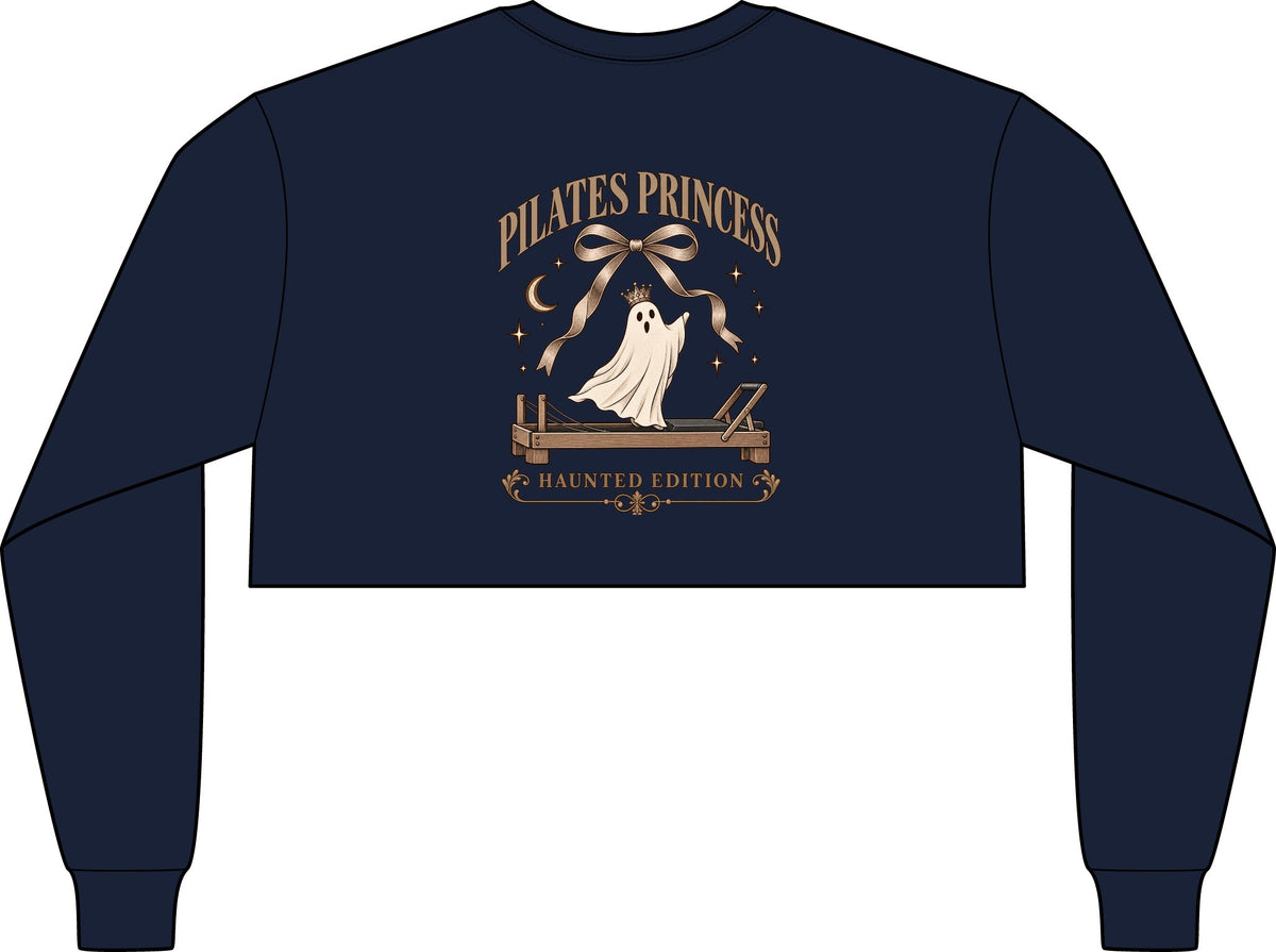 Cropped Long Sleeve Tee, Chest Artwork