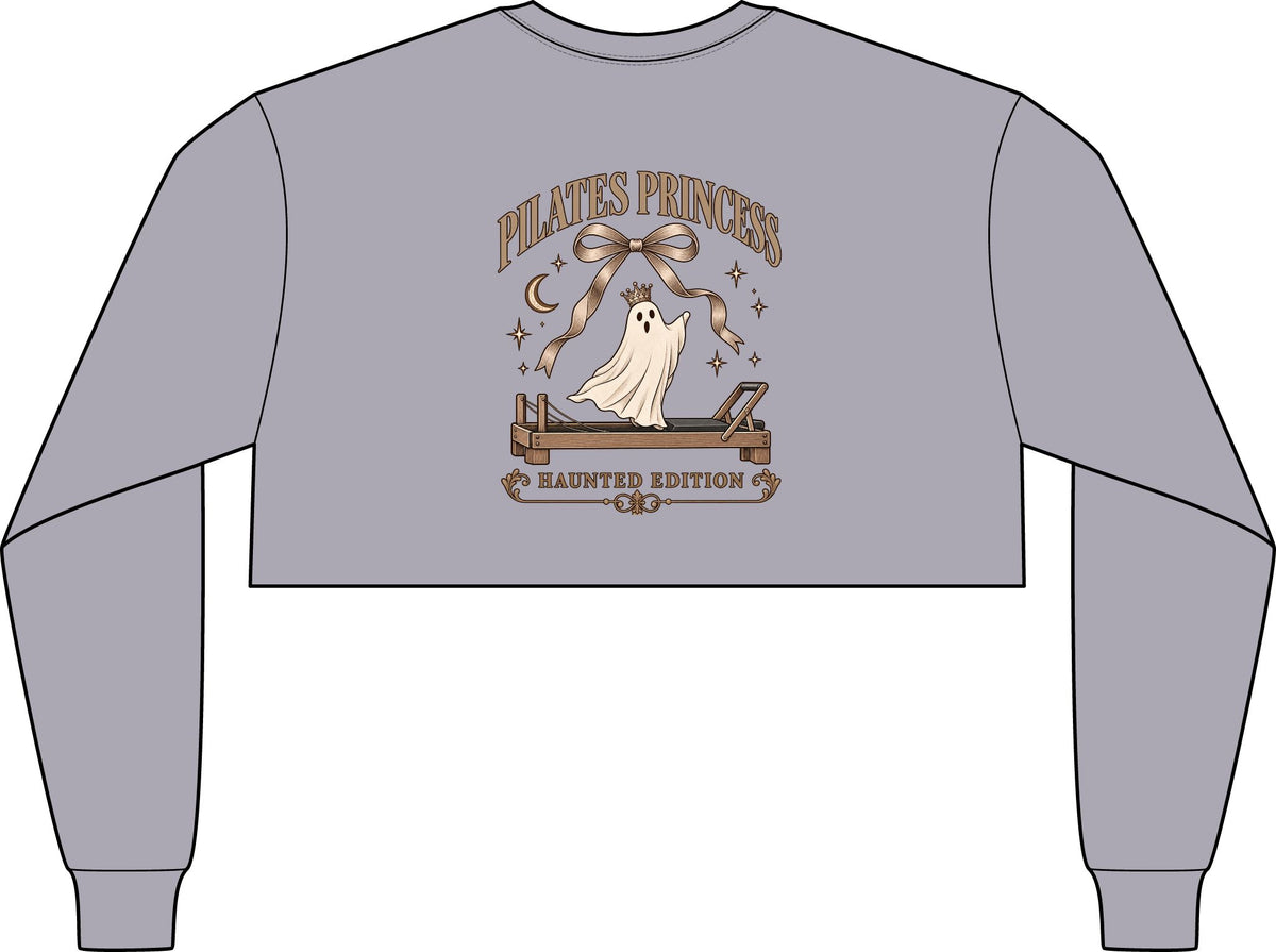 Cropped Long Sleeve Tee, Chest Artwork