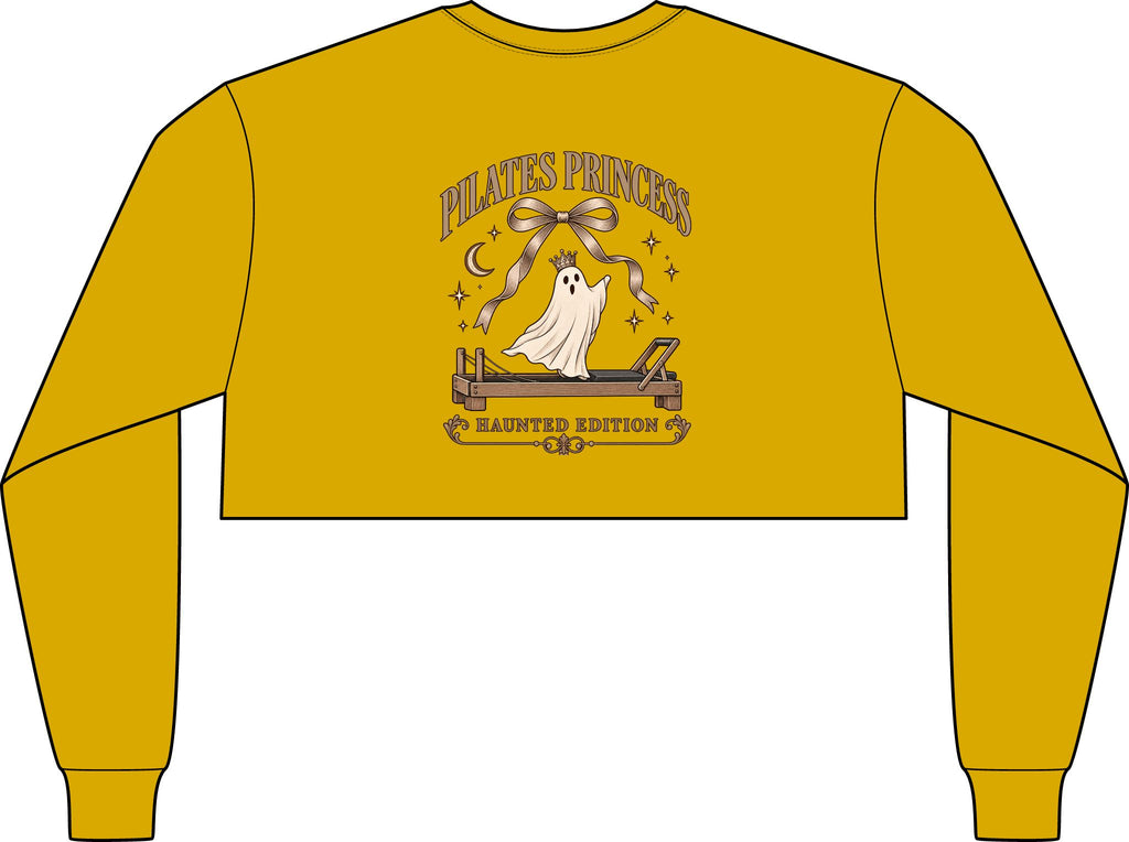 Cropped Long Sleeve Tee, Chest Artwork