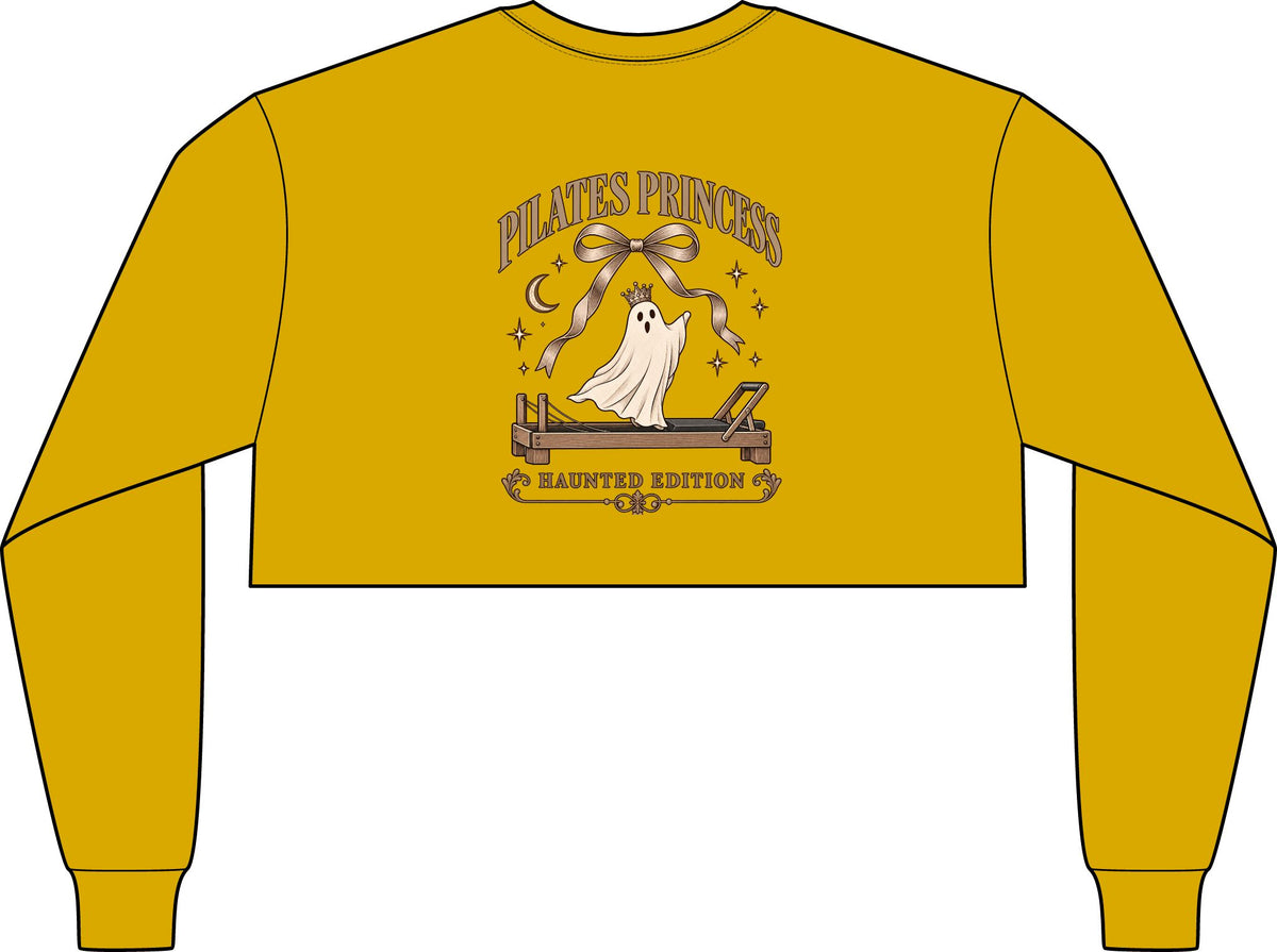 Cropped Long Sleeve Tee, Chest Artwork