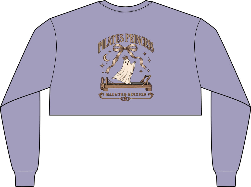Cropped Long Sleeve Tee, Chest Artwork