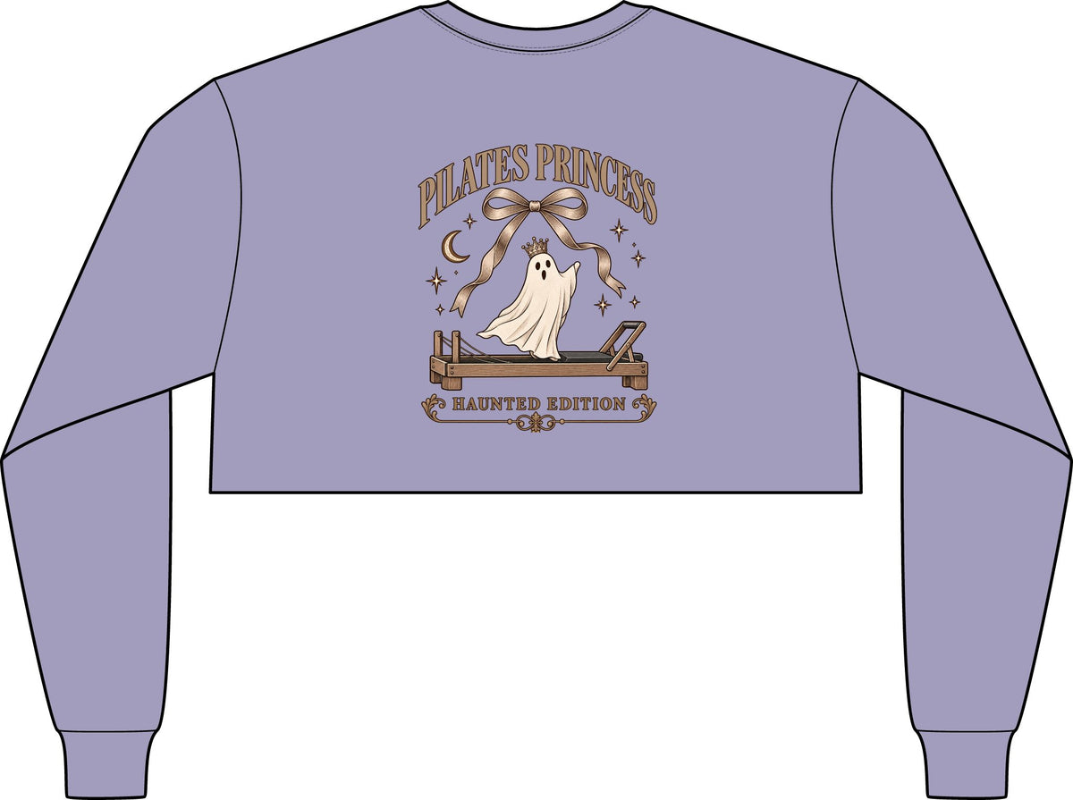 Cropped Long Sleeve Tee, Chest Artwork