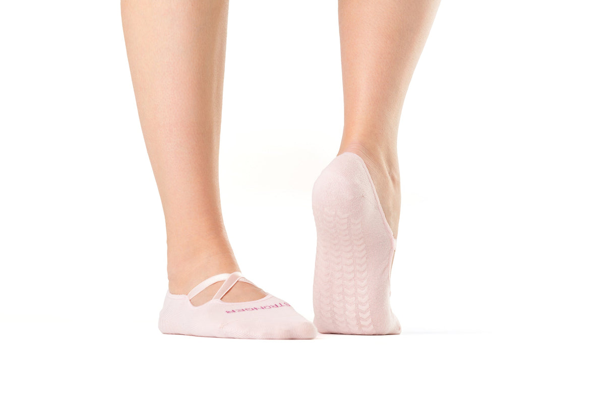 Non-Slip Cotton Pilates & Yoga Grip Sock 3-Pack (White, Pink, Gray)