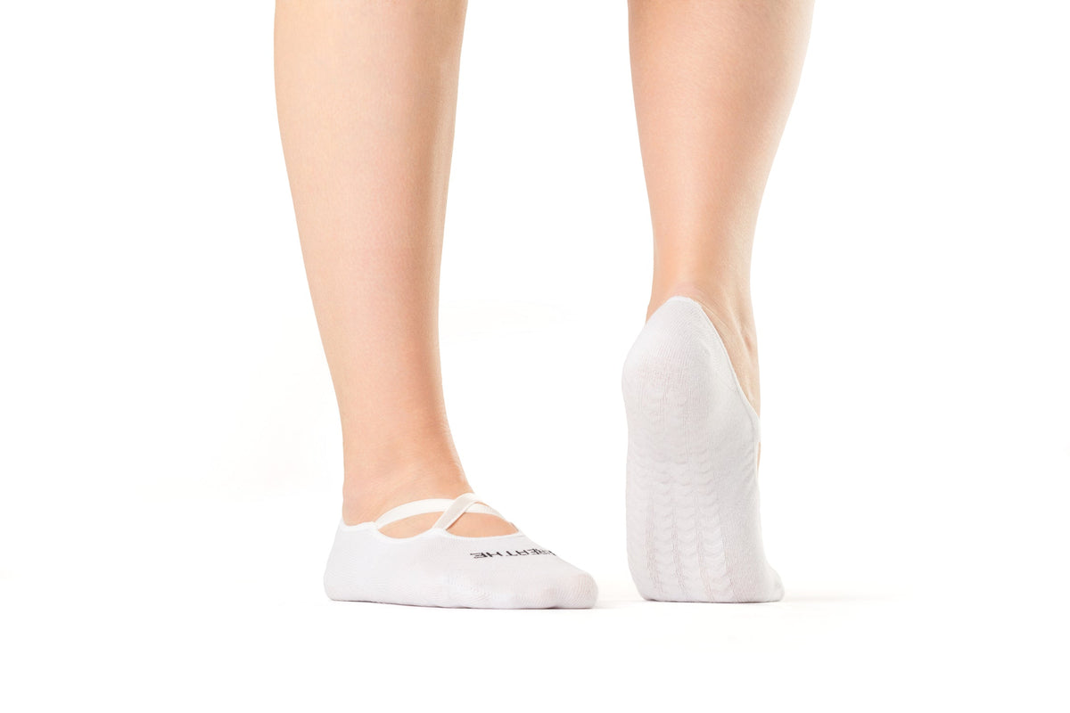 Non-Slip Cotton Pilates & Yoga Grip Sock 3-Pack (White, Pink, Gray)